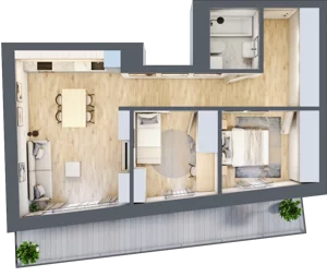 3 pokoje, mieszkanie 59,21 m², piętro 2, oferta nr 9, Apartamenty Sowia, Marki, ul. Sowia 9