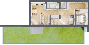 3 pokoje, mieszkanie 57,06 m², parter, oferta nr M01, Srebrzyńska Park IV, Łódź, Polesie, ul. Srebrzyńska 107