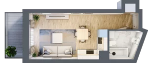 1 pokój, mieszkanie 27,09 m², piętro 1, oferta nr M13, Srebrzyńska Park IV, Łódź, Polesie, ul. Srebrzyńska 107