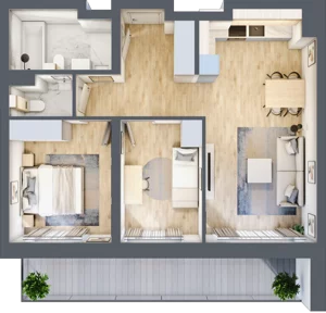 3 pokoje, mieszkanie 60,43 m², piętro 1, oferta nr M18, Srebrzyńska Park IV, Łódź, Polesie, ul. Srebrzyńska 107