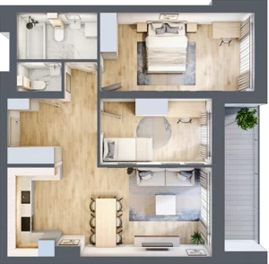 3 pokoje, mieszkanie 67,90 m², piętro 2, oferta nr M28, Srebrzyńska Park IV, Łódź, Polesie, ul. Srebrzyńska 107