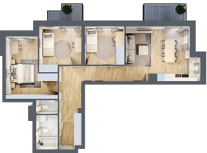 4 pokoje, mieszkanie 85,08 m², piętro 2, oferta nr M29, Srebrzyńska Park IV, Łódź, Polesie, ul. Srebrzyńska 107