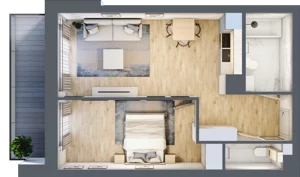 2 pokoje, mieszkanie 47,47 m², piętro 2, oferta nr M36, Srebrzyńska Park IV, Łódź, Polesie, ul. Srebrzyńska 107