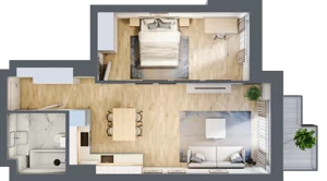 2 pokoje, mieszkanie 49,40 m², piętro 4, oferta nr M67, Srebrzyńska Park IV, Łódź, Polesie, ul. Srebrzyńska 107