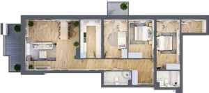 4 pokoje, mieszkanie 103,48 m², piętro 4, oferta nr M77, Srebrzyńska Park IV, Łódź, Polesie, ul. Srebrzyńska 107