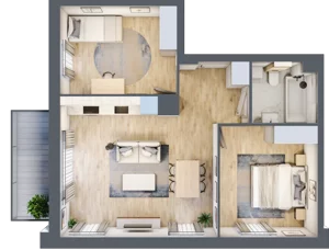 3 pokoje, mieszkanie 59,26 m², piętro 1, oferta nr A.2.8, Silva Straszyn, Straszyn, ul. Boczna/Starogardzka