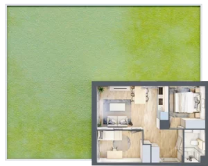 3 pokoje, mieszkanie 46,26 m², parter, oferta nr D.1.4, Silva Straszyn, Straszyn, ul. Boczna/Starogardzka
