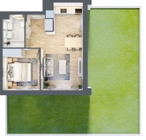 2 pokoje, mieszkanie 39,76 m², parter, oferta nr D.1.9, Silva Straszyn, Straszyn, ul. Boczna/Starogardzka