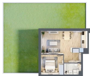2 pokoje, mieszkanie 42,50 m², parter, oferta nr D.1.8, Silva Straszyn, Straszyn, ul. Boczna/Starogardzka