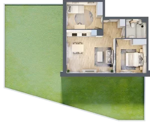 3 pokoje, mieszkanie 59,26 m², parter, oferta nr D.1.3, Silva Straszyn, Straszyn, ul. Boczna/Starogardzka