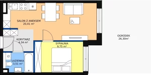 2 pokoje, mieszkanie 40,31 m², parter, oferta nr D.B.3, Pruszcz Park, Pruszcz Gdański, ul. Arctowskiego 