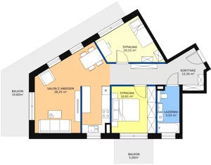 3 pokoje, mieszkanie 69,77 m², piętro 2, oferta nr E.B.27, Pruszcz Park, Pruszcz Gdański, ul. Arctowskiego 
