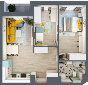 3 pokoje, mieszkanie 57,21 m², piętro 2, oferta nr F.A.25, Pruszcz Park - bud. F , Pruszcz Gdański, ul. Arctowskiego 