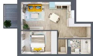 2 pokoje, mieszkanie 38,20 m², piętro 2, oferta nr F.A.30, Pruszcz Park - bud. F , Pruszcz Gdański, ul. Arctowskiego 