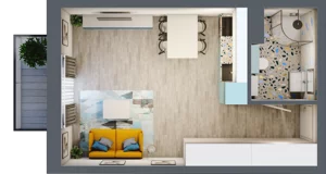 1 pokój, mieszkanie 29,86 m², piętro 1, oferta nr F.B.2, Pruszcz Park - bud. F , Pruszcz Gdański, ul. Arctowskiego 