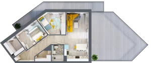 3 pokoje, mieszkanie 63,63 m², piętro 1, oferta nr F.B.8, Pruszcz Park - bud. F , Pruszcz Gdański, ul. Arctowskiego 