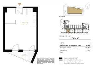 1 pokój, lokal inwestycyjny 36,19 m², piętro 2, oferta nr A.40, Cystersów 19, Kraków, Grzegórzki, ul. Cystersów 19