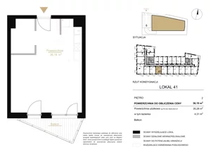 1 pokój, lokal inwestycyjny 36,19 m², piętro 2, oferta nr A.41, Cystersów 19, Kraków, Grzegórzki, ul. Cystersów 19