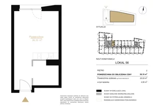 1 pokój, lokal inwestycyjny 26,10 m², piętro 2, oferta nr A.56, Cystersów 19, Kraków, Grzegórzki, ul. Cystersów 19
