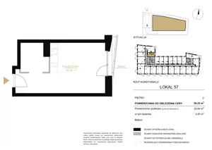 1 pokój, lokal inwestycyjny 26,25 m², piętro 2, oferta nr A.57, Cystersów 19, Kraków, Grzegórzki, ul. Cystersów 19