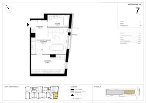 1 pokój, mieszkanie 40,88 m², piętro 1, oferta nr A.7, Imperial SILO, Kraków, Dębniki, Ruczaj, ul. Kobierzyńska