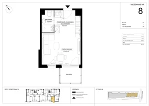 1 pokój, mieszkanie 25,60 m², piętro 1, oferta nr A.8, Imperial SILO, Kraków, Dębniki, Ruczaj, ul. Kobierzyńska