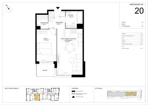 2 pokoje, mieszkanie 46,41 m², piętro 1, oferta nr A.20, Imperial SILO, Kraków, Dębniki, Ruczaj, ul. Kobierzyńska