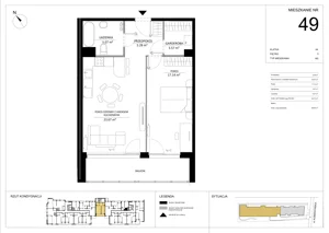 2 pokoje, mieszkanie 54,73 m², piętro 3, oferta nr A.49, Imperial SILO, Kraków, Dębniki, Ruczaj, ul. Kobierzyńska
