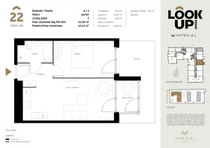 2 pokoje, mieszkanie 42,92 m², parter, oferta nr a.22, LOOK UP House, Kraków, Prądnik Biały, ul. Pękowicka