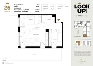 3 pokoje, mieszkanie 54,64 m², piętro 1, oferta nr c.15, LOOK UP House, Kraków, Prądnik Biały, ul. Pękowicka