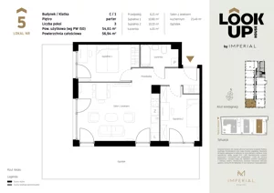 3 pokoje, mieszkanie 54,64 m², piętro 1, oferta nr c.15, LOOK UP House, Kraków, Prądnik Biały, ul. Pękowicka