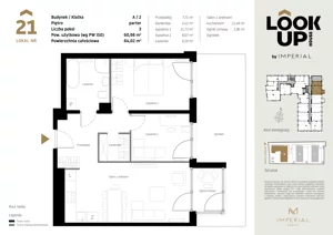 3 pokoje, mieszkanie 60,98 m², parter, oferta nr a.21, LOOK UP House, Kraków, Prądnik Biały, ul. Pękowicka
