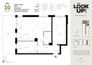 3 pokoje, mieszkanie 70,19 m², parter, oferta nr c.10, LOOK UP House, Kraków, Prądnik Biały, ul. Pękowicka