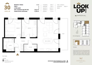 3 pokoje, mieszkanie 70,22 m², piętro 1, oferta nr a.30, LOOK UP House, Kraków, Prądnik Biały, ul. Pękowicka
