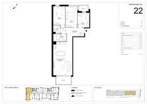 4 pokoje, mieszkanie 85,46 m², piętro 1, oferta nr A.22, Imperial SILO, Kraków, Dębniki, Ruczaj, ul. Kobierzyńska
