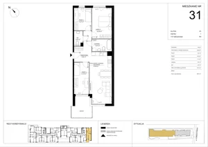 4 pokoje, mieszkanie 78,12 m², piętro 1, oferta nr A.31, Imperial SILO, Kraków, Dębniki, Ruczaj, ul. Kobierzyńska