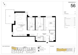 4 pokoje, mieszkanie 84,39 m², piętro 1, oferta nr A.56, Imperial SILO, Kraków, Dębniki, Ruczaj, ul. Kobierzyńska