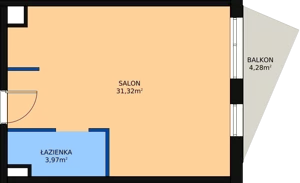 1 pokój, lokal inwestycyjny 36,19 m², piętro 1, oferta nr A.18, Cystersów 19, Kraków, Grzegórzki, ul. Cystersów 19