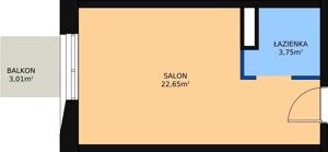 1 pokój, lokal inwestycyjny 26,93 m², piętro 1, oferta nr A.36, Cystersów 19, Kraków, Grzegórzki, ul. Cystersów 19