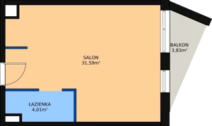 1 pokój, lokal inwestycyjny 36,51 m², piętro 3, oferta nr A.67, Cystersów 19, Kraków, Grzegórzki, ul. Cystersów 19