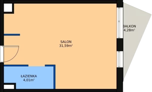 1 pokój, lokal inwestycyjny 36,45 m², piętro 3, oferta nr A.70, Cystersów 19, Kraków, Grzegórzki, ul. Cystersów 19