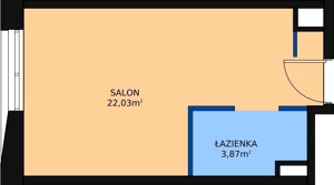 1 pokój, lokal inwestycyjny 26,56 m², piętro 3, oferta nr A.75, Cystersów 19, Kraków, Grzegórzki, ul. Cystersów 19