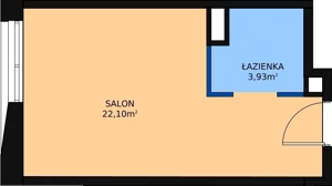 1 pokój, lokal inwestycyjny 26,56 m², piętro 3, oferta nr A.78, Cystersów 19, Kraków, Grzegórzki, ul. Cystersów 19