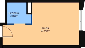 1 pokój, lokal inwestycyjny 26,35 m², piętro 3, oferta nr A.81, Cystersów 19, Kraków, Grzegórzki, ul. Cystersów 19