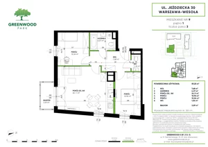 3 pokoje, mieszkanie 59,20 m², piętro 1, oferta nr Nr 9, Greenwood Park , Warszawa, Wesoła, Stara Miłosna, ul. Jeździecka 30