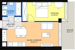 2 pokoje, apartament 41,69 m², parter, oferta nr 10, Port Ostróda, Ostróda, ul. Wypoczynkowa