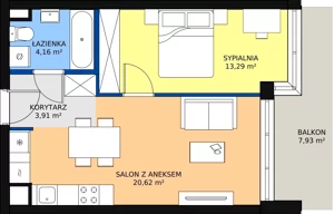 2 pokoje, apartament 41,69 m², parter, oferta nr 11, Port Ostróda, Ostróda, ul. Wypoczynkowa