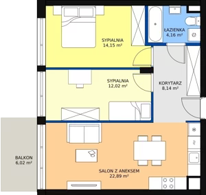 3 pokoje, apartament 60,97 m², piętro 1, oferta nr 17, Port Ostróda, Ostróda, ul. Wypoczynkowa