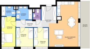 4 pokoje, apartament 97,81 m², piętro 1, oferta nr 22, Port Ostróda, Ostróda, ul. Wypoczynkowa