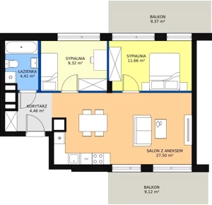 3 pokoje, apartament 56,89 m², piętro 3, oferta nr 47, Port Ostróda, Ostróda, ul. Wypoczynkowa